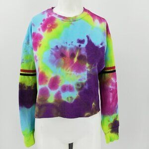 Charlotte Russe Cropped Tie-Dye Sweatshirt Size XS